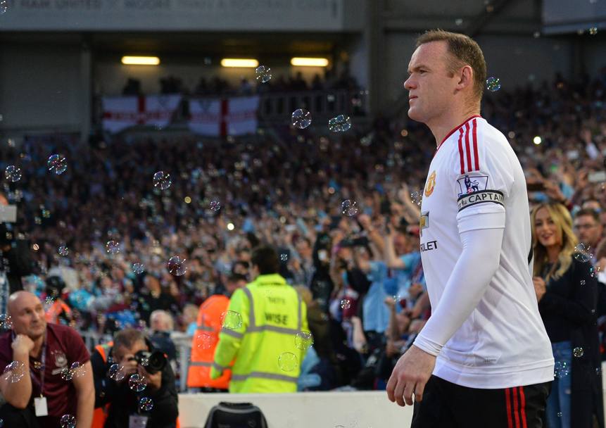 Wayne Rooney, capitano del Manchester United. Afp